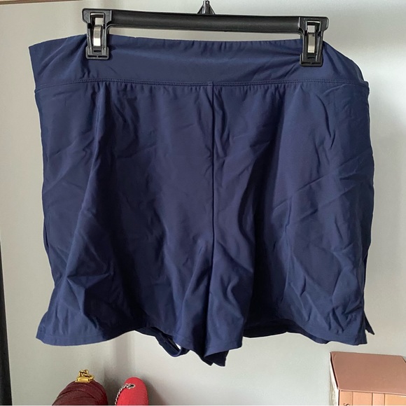 Swim Solutions Womens Plus Size Swim thigh minimizer boyshort navy blue size 20W - Picture 3 of 7